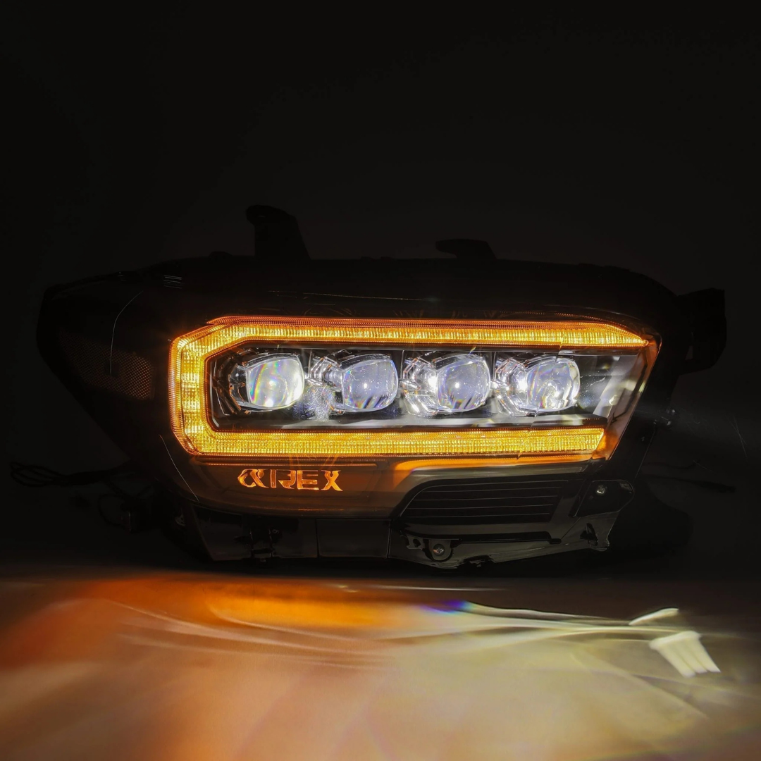 2016–2023 Toyota Tacoma AlphaRex NOVA-Series LED Projector Headlights – Alpha-Black