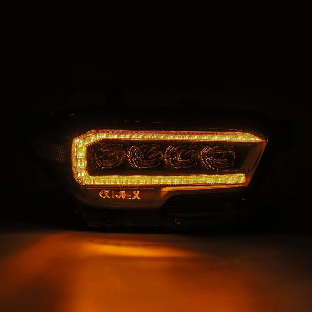 2016–2023 Toyota Tacoma AlphaRex NOVA-Series LED Projector Headlights – Alpha-Black