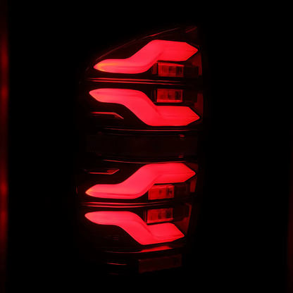 2016–2023 Toyota Tacoma LUXX-Series LED Tail Lights – Black Red