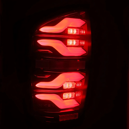 2016–2023 Toyota Tacoma LUXX-Series LED Tail Lights – Black Red