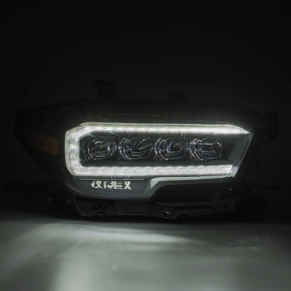 2016–2023 Toyota Tacoma AlphaRex NOVA-Series LED Projector Headlights – Alpha-Black