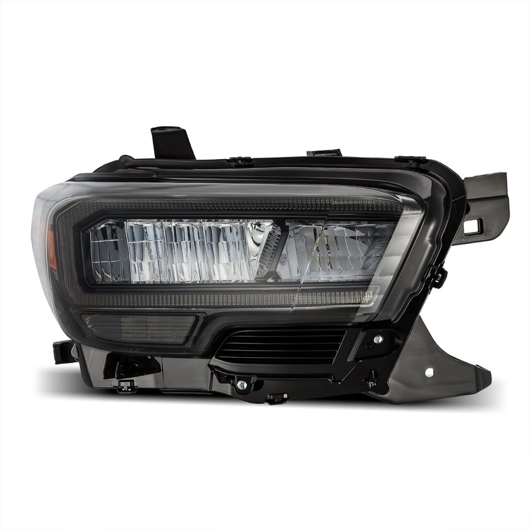 2016–2023 Toyota Tacoma LUXX-Series LED Crystal Headlights – Alpha-Black