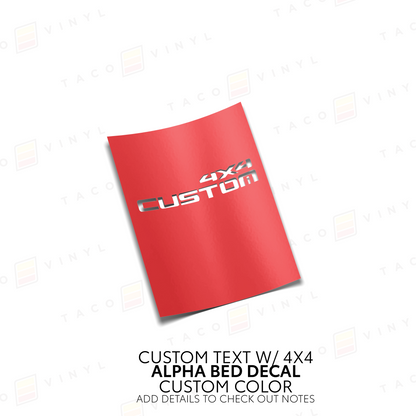 Alpha Bed Decals
